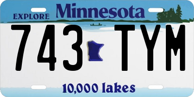 MN license plate 743TYM