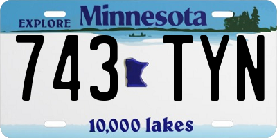 MN license plate 743TYN
