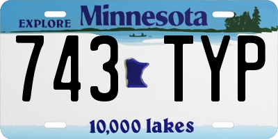 MN license plate 743TYP