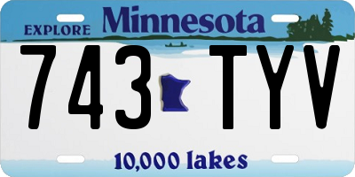 MN license plate 743TYV
