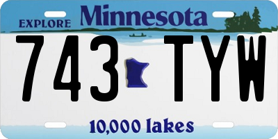 MN license plate 743TYW