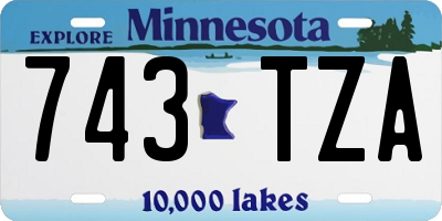 MN license plate 743TZA