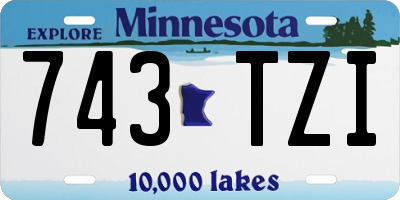 MN license plate 743TZI