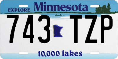 MN license plate 743TZP