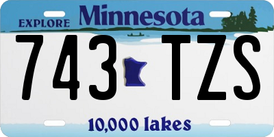 MN license plate 743TZS