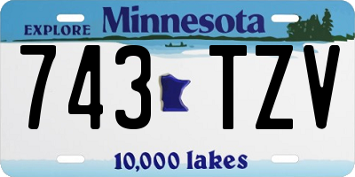 MN license plate 743TZV
