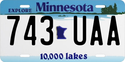 MN license plate 743UAA