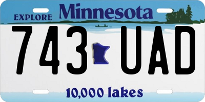 MN license plate 743UAD