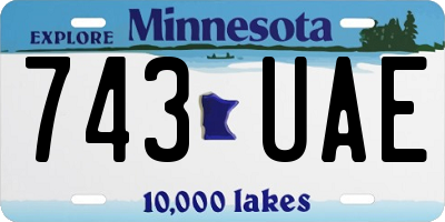 MN license plate 743UAE
