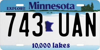 MN license plate 743UAN