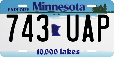 MN license plate 743UAP