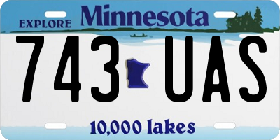 MN license plate 743UAS