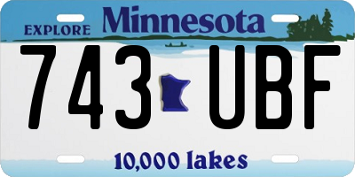 MN license plate 743UBF