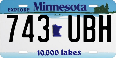 MN license plate 743UBH