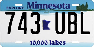 MN license plate 743UBL
