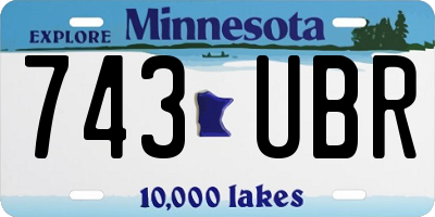MN license plate 743UBR