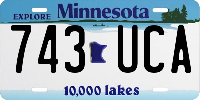 MN license plate 743UCA