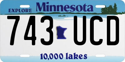 MN license plate 743UCD