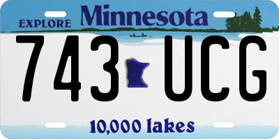 MN license plate 743UCG