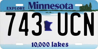MN license plate 743UCN