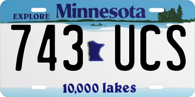 MN license plate 743UCS