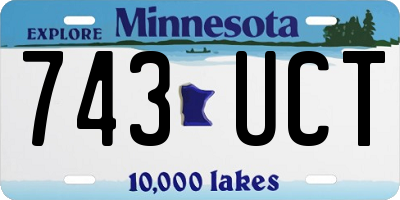 MN license plate 743UCT