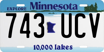 MN license plate 743UCV