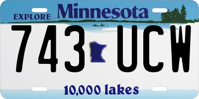 MN license plate 743UCW