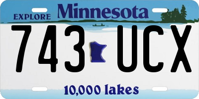 MN license plate 743UCX