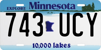 MN license plate 743UCY