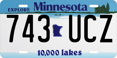 MN license plate 743UCZ