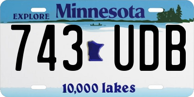 MN license plate 743UDB