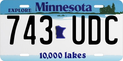 MN license plate 743UDC
