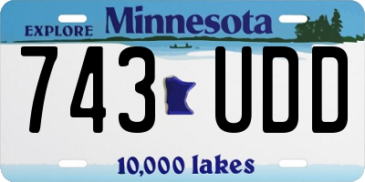 MN license plate 743UDD