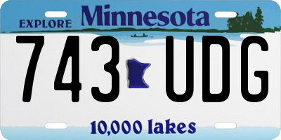 MN license plate 743UDG