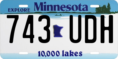 MN license plate 743UDH