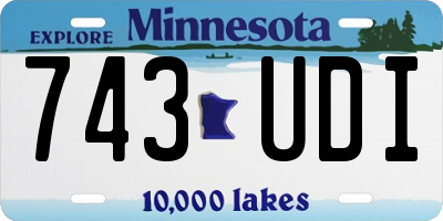 MN license plate 743UDI
