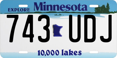 MN license plate 743UDJ