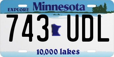 MN license plate 743UDL