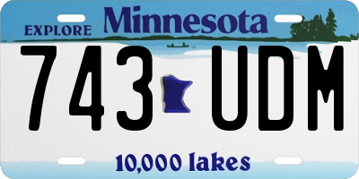 MN license plate 743UDM