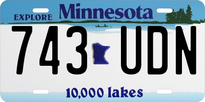 MN license plate 743UDN
