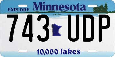 MN license plate 743UDP