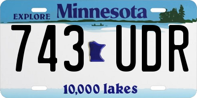 MN license plate 743UDR