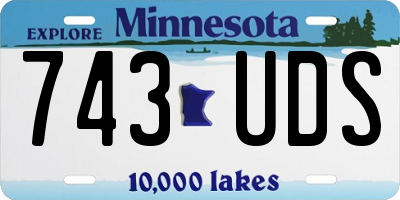 MN license plate 743UDS