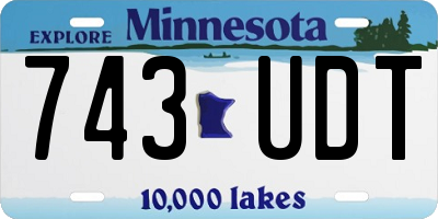 MN license plate 743UDT