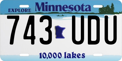 MN license plate 743UDU