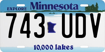 MN license plate 743UDV