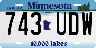 MN license plate 743UDW