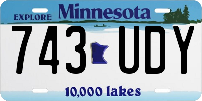 MN license plate 743UDY