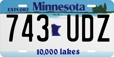 MN license plate 743UDZ